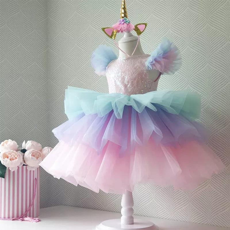 Children's Dress Unicorn Girl Party